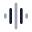 Audiolines icon with bulk rounded style