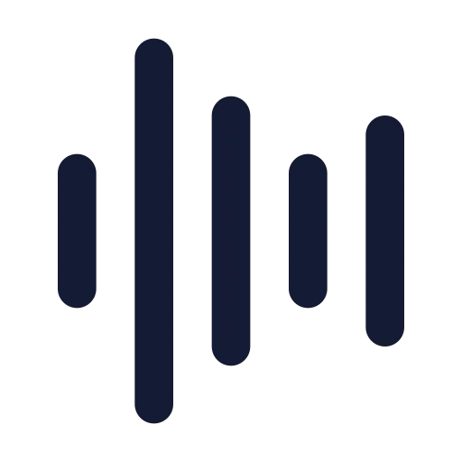Audio Lines Icon in Solid Rounded style