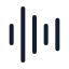 Audiolines icon with stroke rounded style