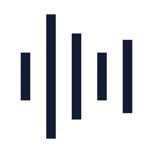 Audio Lines Icon in Stroke Sharp style