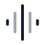 Audiolines icon with twotone rounded style