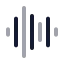Audiowave icon with duotone rounded style