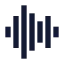 Audiowave icon with solid sharp style