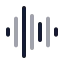 Audiowave icon with twotone rounded style