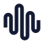 Audiowave icon with solid sharp style