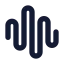 Audiowave icon with solid standard style