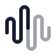 Audiowave icon with twotone rounded style