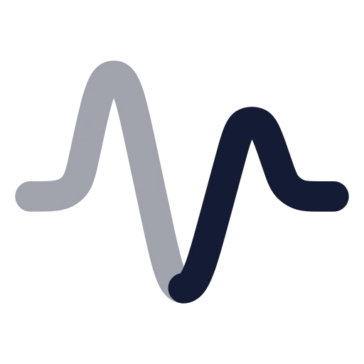 Audio Waveform Icon in Bulk Rounded style