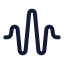 Audiowaveform icon with duotone standard style