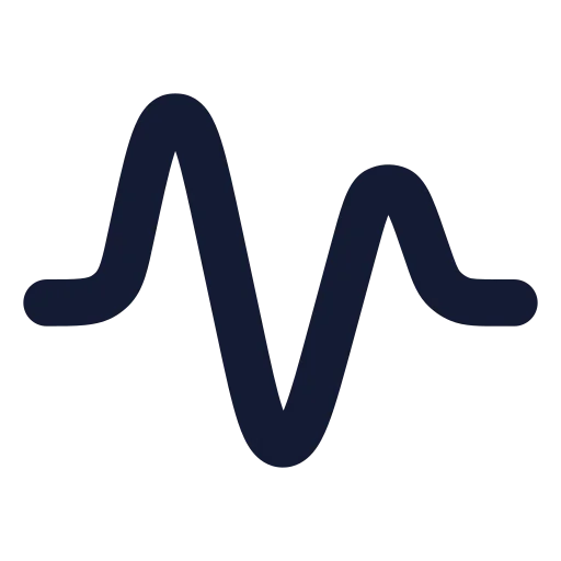 Audio Waveform Icon in Solid Rounded style