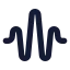Audiowaveform icon with solid rounded style