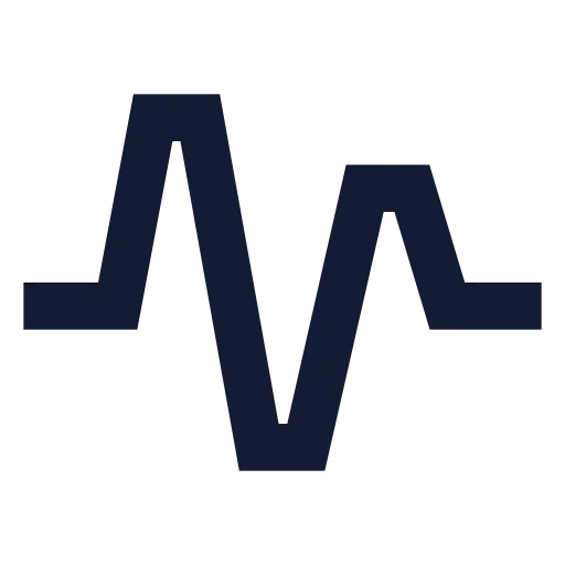 Audio Waveform Icon in Solid Sharp style
