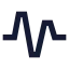 Audiowaveform icon with solid sharp style
