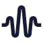 Audiowaveform icon with solid sharp style