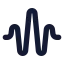 Audiowaveform icon with solid standard style