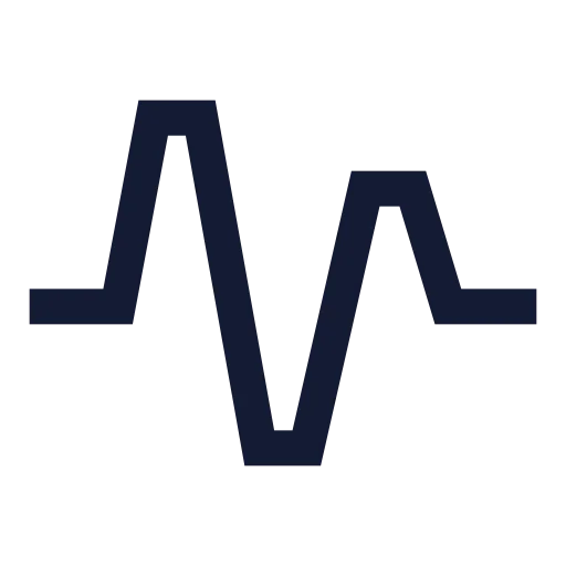Audio Waveform Icon in Stroke Sharp style