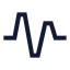 Audiowaveform icon with stroke sharp style