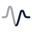 Audiowaveform icon with twotone rounded style