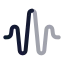 Audiowaveform icon with twotone rounded style