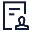 Audit icon with stroke sharp style