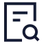 Audit icon with stroke sharp style