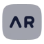 Augmentedrealityar icon with bulk rounded style