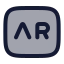 Augmentedrealityar icon with duotone rounded style