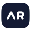 Augmentedrealityar icon with solid rounded style