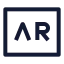 Augmentedrealityar icon with stroke sharp style