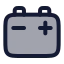 Automotivebattery icon with duotone rounded style