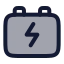 Automotivebattery icon with duotone rounded style