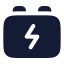 Automotivebattery icon with solid rounded style