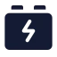 Automotivebattery icon with solid standard style
