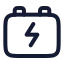 Automotivebattery icon with stroke rounded style