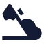Avalanche icon with solid sharp style