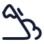 Avalanche icon with stroke rounded style