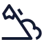 Avalanche icon with stroke sharp style
