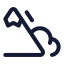 Avalanche icon with stroke standard style