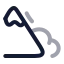 Avalanche icon with twotone rounded style