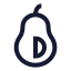 Avocado icon with stroke sharp style