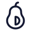 Avocado icon with stroke standard style