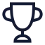 Award icon with stroke sharp style