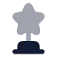 Award icon with bulk rounded style