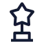 Award icon with stroke sharp style