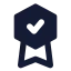 Award icon with solid standard style