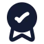 Award icon with solid rounded style