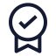 Award icon with stroke sharp style