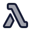 Awslambda icon with duotone rounded style