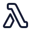 Awslambda icon with stroke rounded style