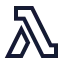 Awslambda icon with stroke sharp style